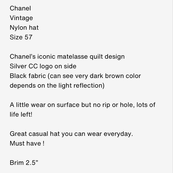 VINTAGE CHANEL BUCKET HAT - Picture 9 of 9